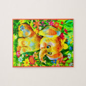Puzzle petit éléphant et oiseau (Horizontal)
