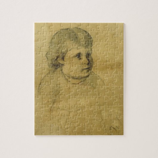 Puzzle Petit fille (charbon de bois) (Vertical)