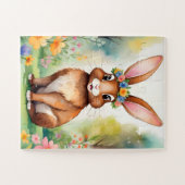 Puzzle Petit lapin brun joyeux 1, Pâques (Horizontal)