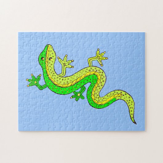 Puzzle petit lézard vert (Horizontal)