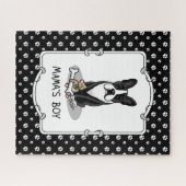Puzzle Petit Mama's Boy Boston Terrier (noir) (Horizontal)