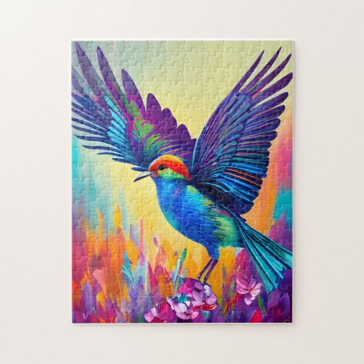 Puzzle Petit oiseau coloré prêt à voler (Vertical)