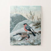 Puzzle Petit oiseau mignon - Bullfinch, Art (Vertical)