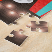 Puzzle Petit Ours polaire et lumières de Noël (Côté)