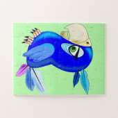 Puzzle Petit perroquet bleu (Horizontal)