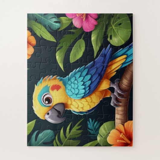 Puzzle Petit Perroquet Coloré (Vertical)