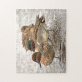 Puzzle Petit Trio mignon de Teals à ailes vertes (Vertical)