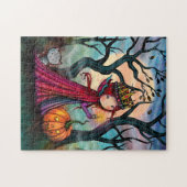 Puzzle Petit Vampire avec l'art d'Halloween de chat (Horizontal)