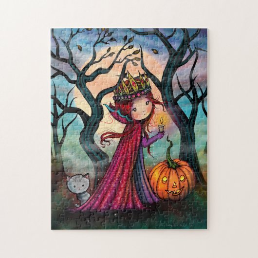 Puzzle Petit Vampire avec l'art d'Halloween de chat (Vertical)
