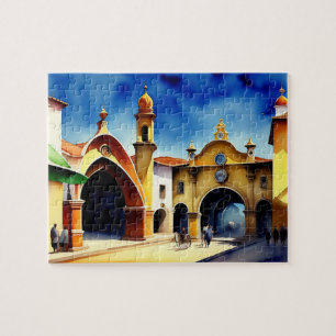 Puzzle Petit village européen Vintage