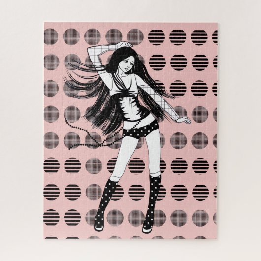 Puzzle petite amie danseuse rose (Vertical)