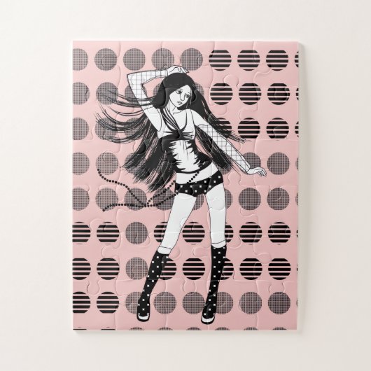 Puzzle petite amie danseuse rose (Vertical)