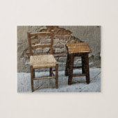 Puzzle Petite chaise et tabouret, Pienza, Italie (Horizontal)