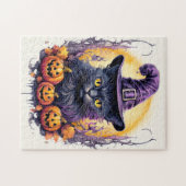 Puzzle Petite Chatte Féérique Chaton Sorcière (Horizontal)