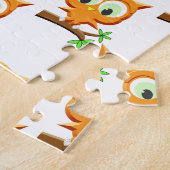 Puzzle Petite Chouette en dessin sur Motif de branche (Côté)
