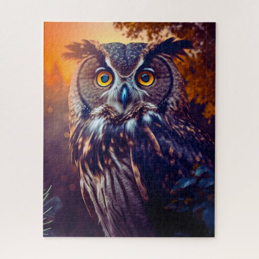 Puzzle Petite Chouette en Forêt Nature Faune Oiseau Anima (Vertical)