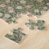 Puzzle Petite conception de papier peint de fleur rose et (Côté)