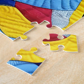 Puzzle Petite courtepointe d'ours en peluche jaune comme (Côté)