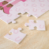 Puzzle Petite cow-girl rose {brune} (Côté)