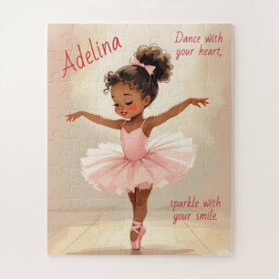 Puzzle Petite Danseuse en Tutu Rose Personnalisé