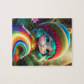 Puzzle Petite fille aux cheveux colorés (Horizontal)