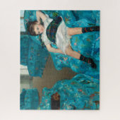 Puzzle Petite fille dans un fauteuil bleu par Mary Cassat (Vertical)