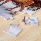 Puzzle Petite Fille et Élan (Côté)