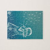 Puzzle Petite fille soufflant sur un pissenlit (Horizontal)