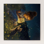 Puzzle Petite Fille Tenant un Pot de Lucioles (Horizontal)