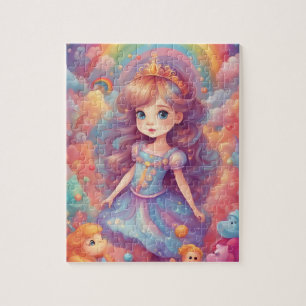 Puzzle Petite princesse arc-en-ciel