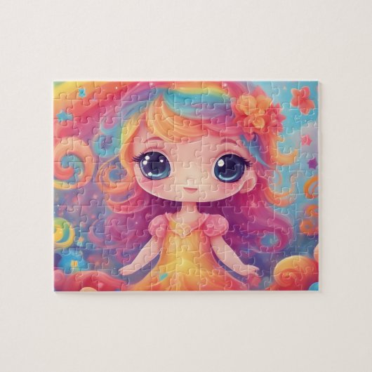 Puzzle Petite princesse arc-en-ciel (Horizontal)