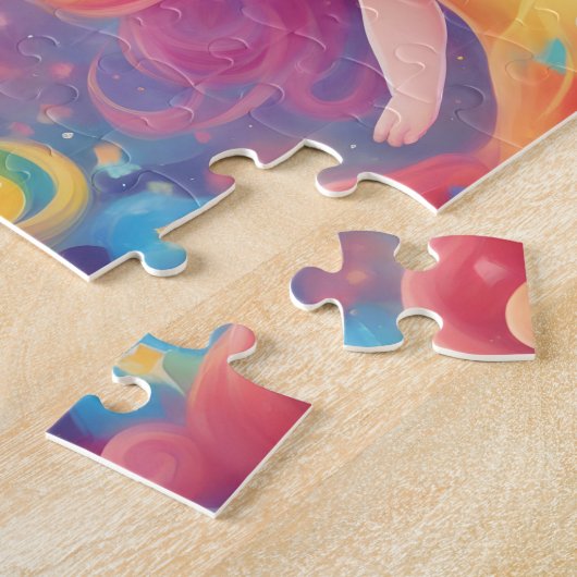 Puzzle Petite princesse arc-en-ciel (Côté)