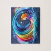 Puzzle Petite Princesse Colorée Avec Arc En Ciel (Vertical)