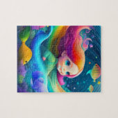 Puzzle Petite Princesse Colorée Avec Poisson (Horizontal)