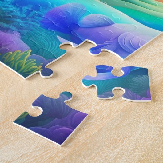 Puzzle Petite Princesse Colorée Avec Poisson (Côté)