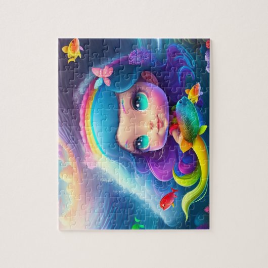 Puzzle Petite Sirène Douce Colorée (Vertical)