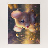 Puzzle Petite souris dans une prairie fleurie (Vertical)