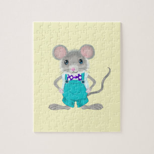 Puzzle Petite souris mignonne et élégante