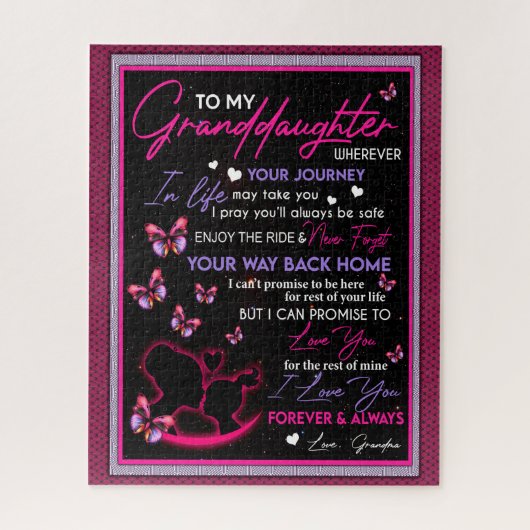 Puzzle Petites-filles amantes | Lettre à ma petite-fille (Vertical)