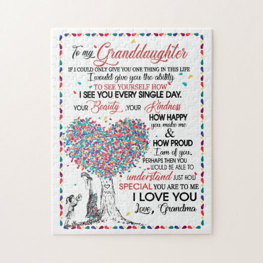 Puzzle Petites-filles amantes | Lettre à ma petite-fille (Vertical)