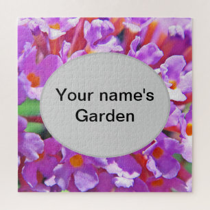 Puzzle Petites Fleurs mignonnes pourpres