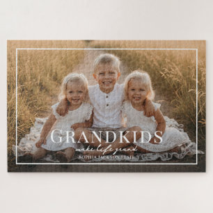 Puzzle Petits-enfants rendent la vie grandiose Cadeau de 