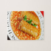 Puzzle Petits pains de saucisse et haricots cuits au four (Horizontal)
