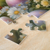 Puzzle Petits poussins dans la prairie avec oeufs de Pâqu (Côté)