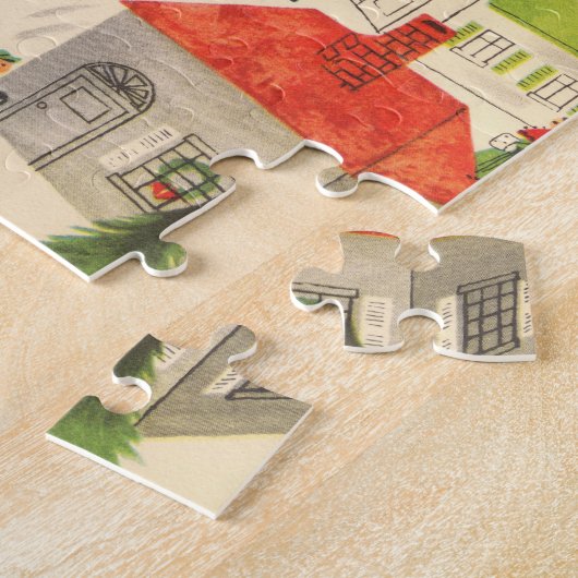 Puzzle Peu de village de Noël (Côté)