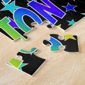 Puzzle "PEYTON" Prénom, Amusant "HEUREUX ANNIVERSAIRE" (Côté)