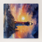 Puzzle phare aquarelle (Horizontal)