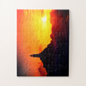 Puzzle Phare au coucher du soleil à Jersey (Vertical)