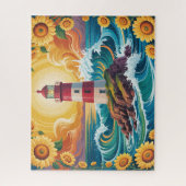 Puzzle Phare avec tournesols (Vertical)