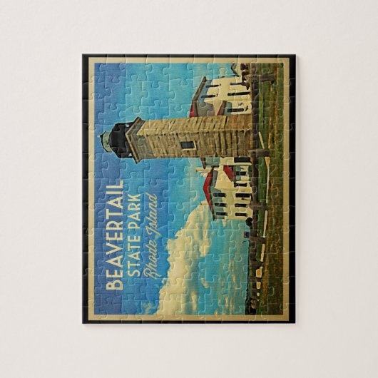 Puzzle Phare Beavertail Rhode Island (Vertical)